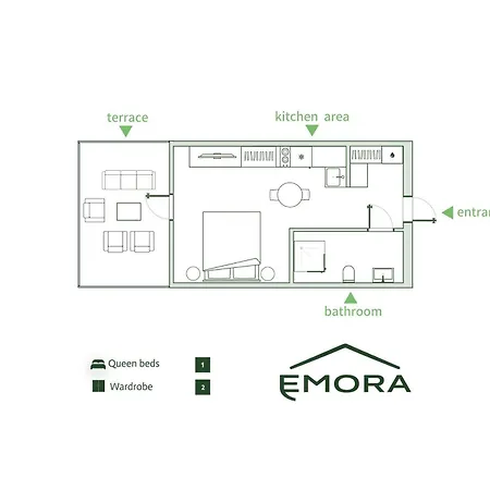 Emora Stylish With Terrace Praga